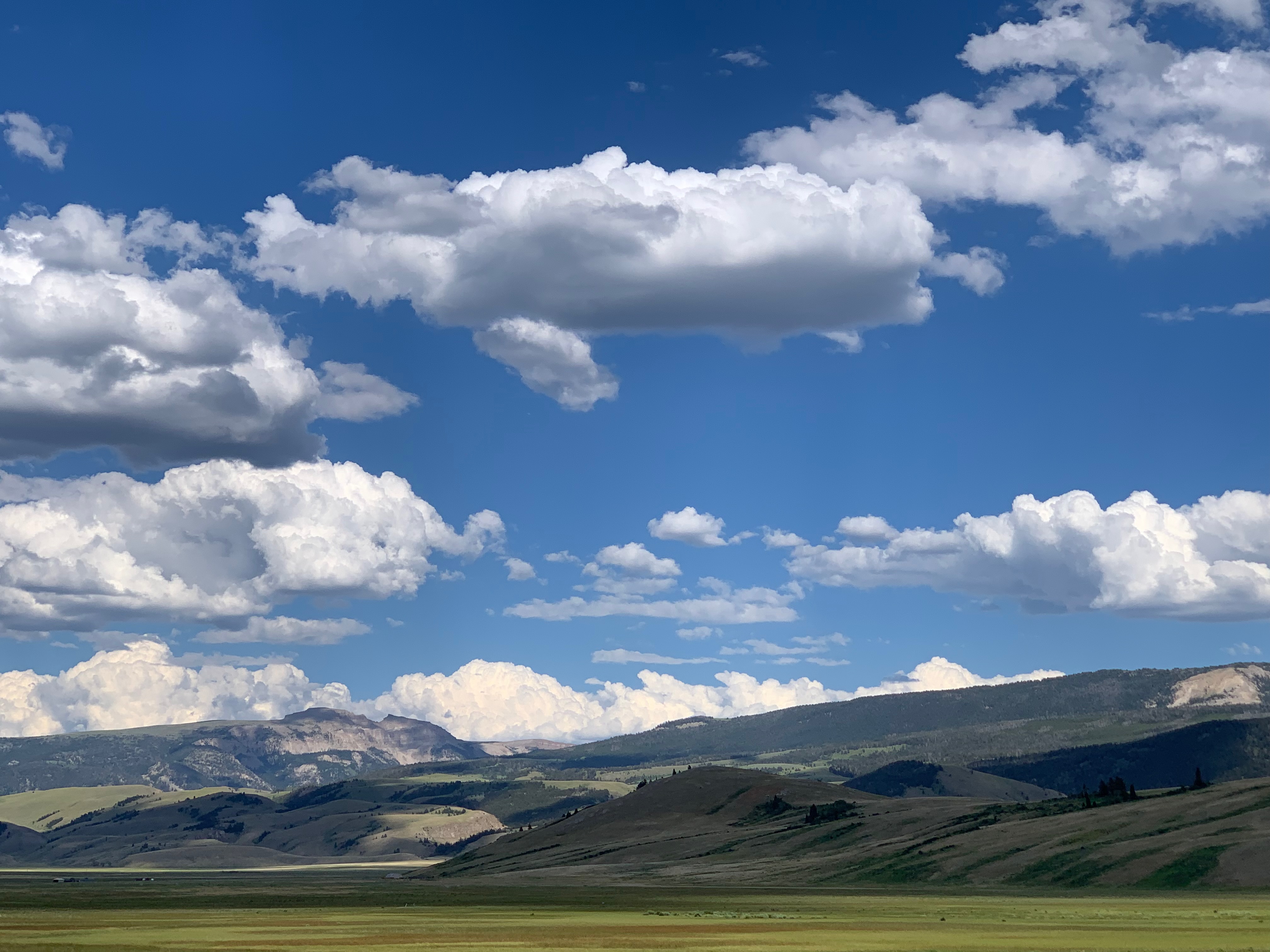 A beautiful landscape with blue sky and clouds.